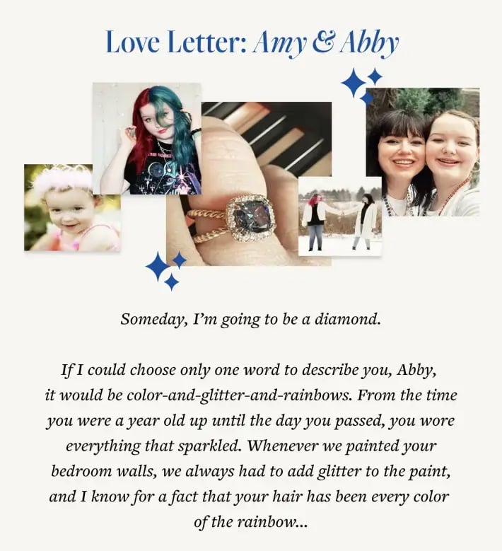 Love letter from Amy & Abby